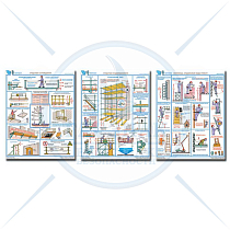 Информационный плакат Безопасность работ на высоте PS-RV-3 Комплект - 3л. (420х600; Пленка самоклеящаяся ПВХ; )